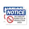 Signmission No Jewelry Permitted In Production Sign With Symbol, 10 in W x Rectangle, Vinyl Decal OS-2PACK-NS-D-710-L-14670 - alternate 1